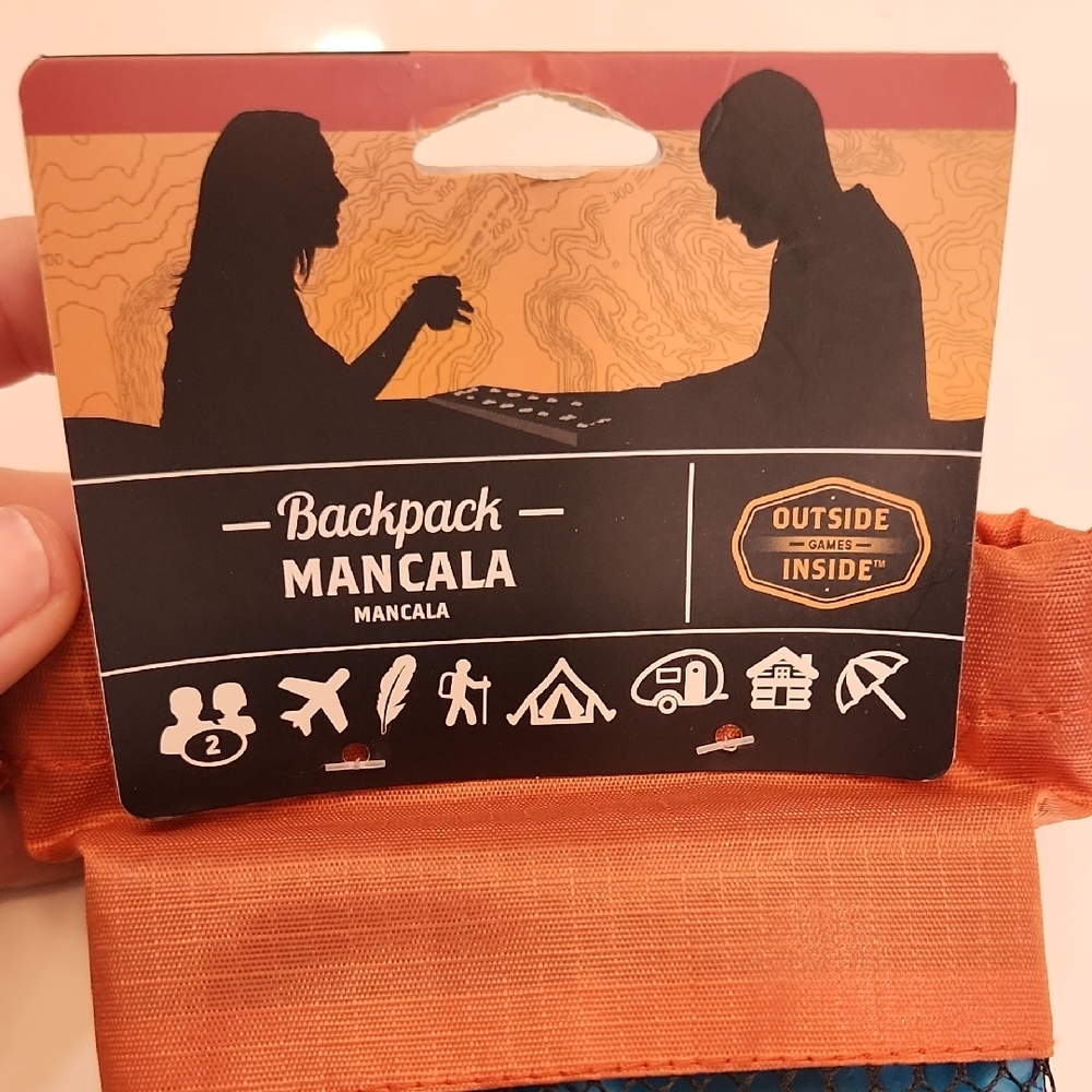 Backpack Mancala Game - Blue and Orange - Picture 2 of 5